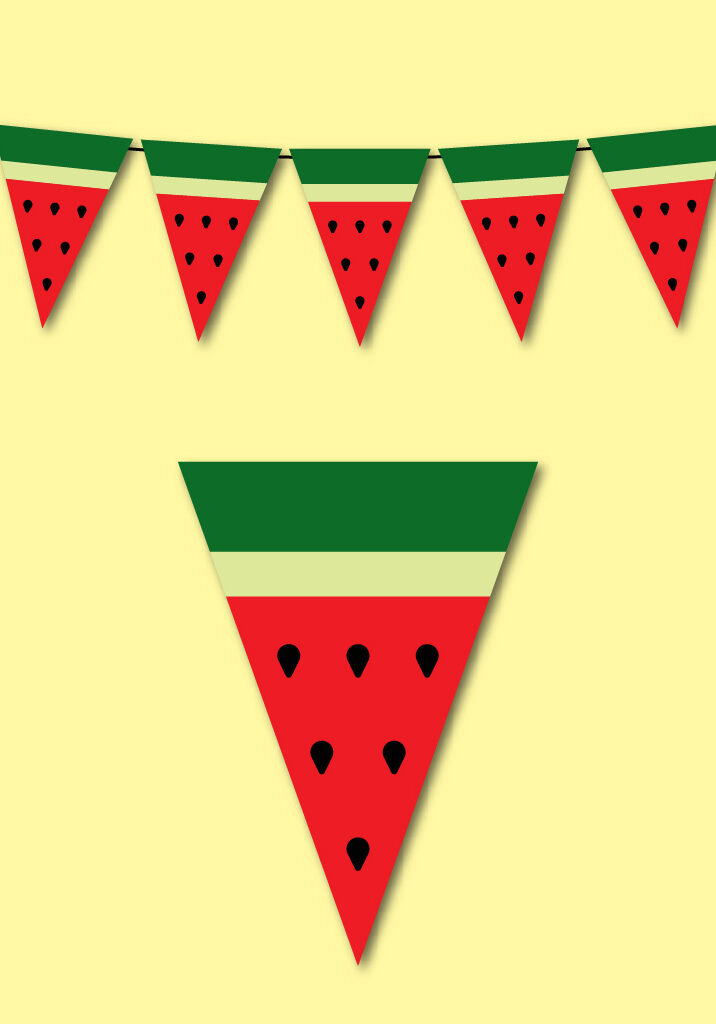 printable watermelon bunting