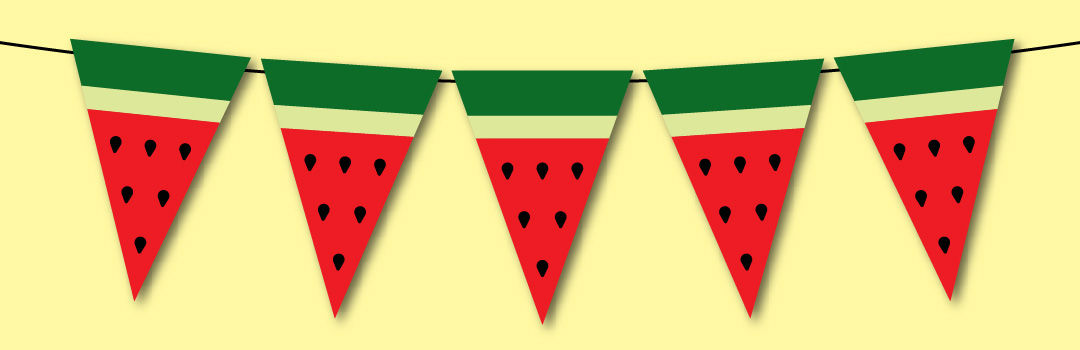 printable watermelon bunting