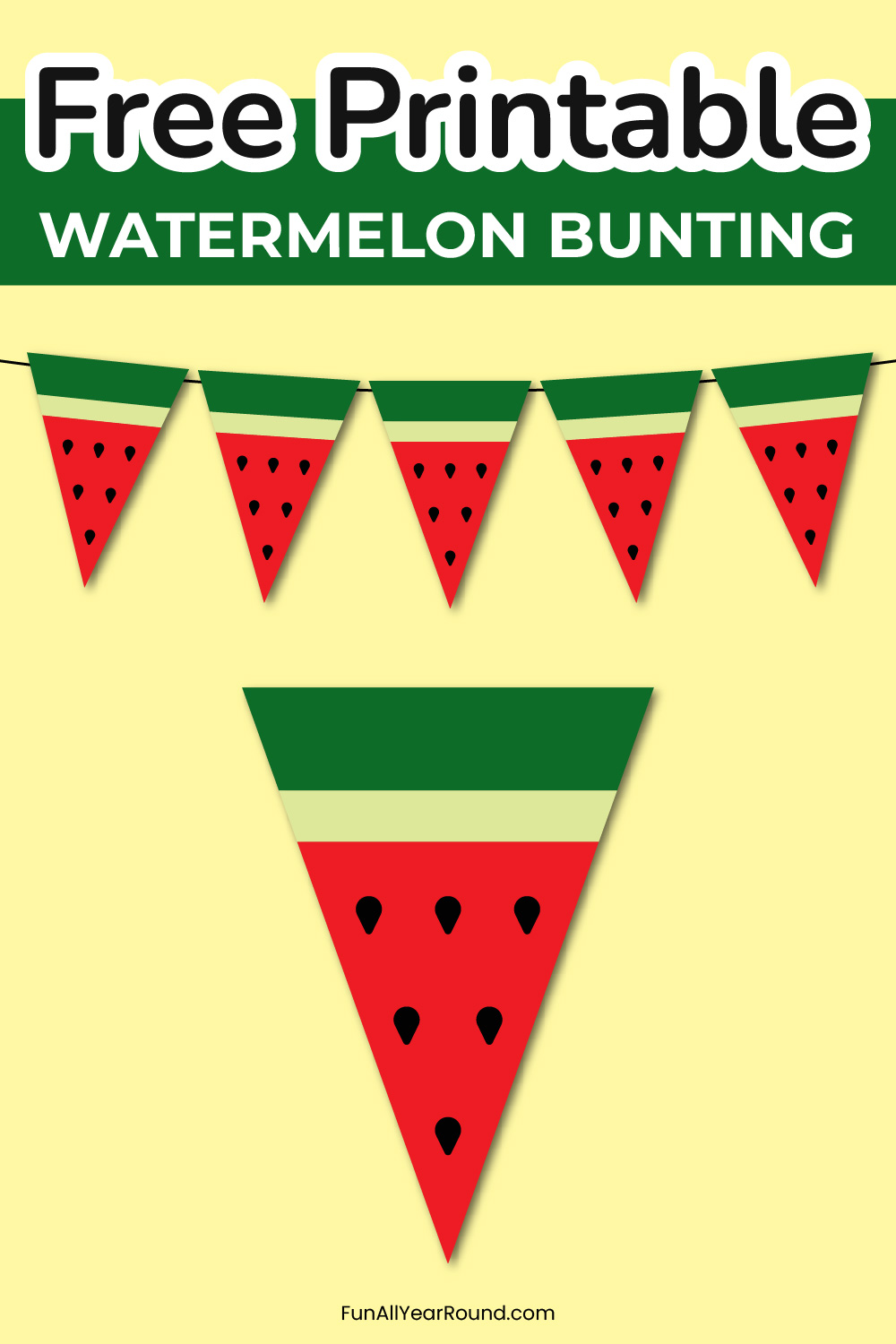 printable watermelon bunting