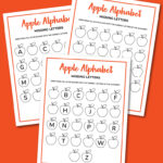 printable apple alphabet missing letters
