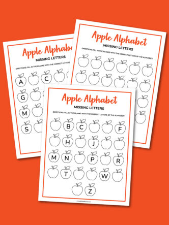 printable apple alphabet missing letters