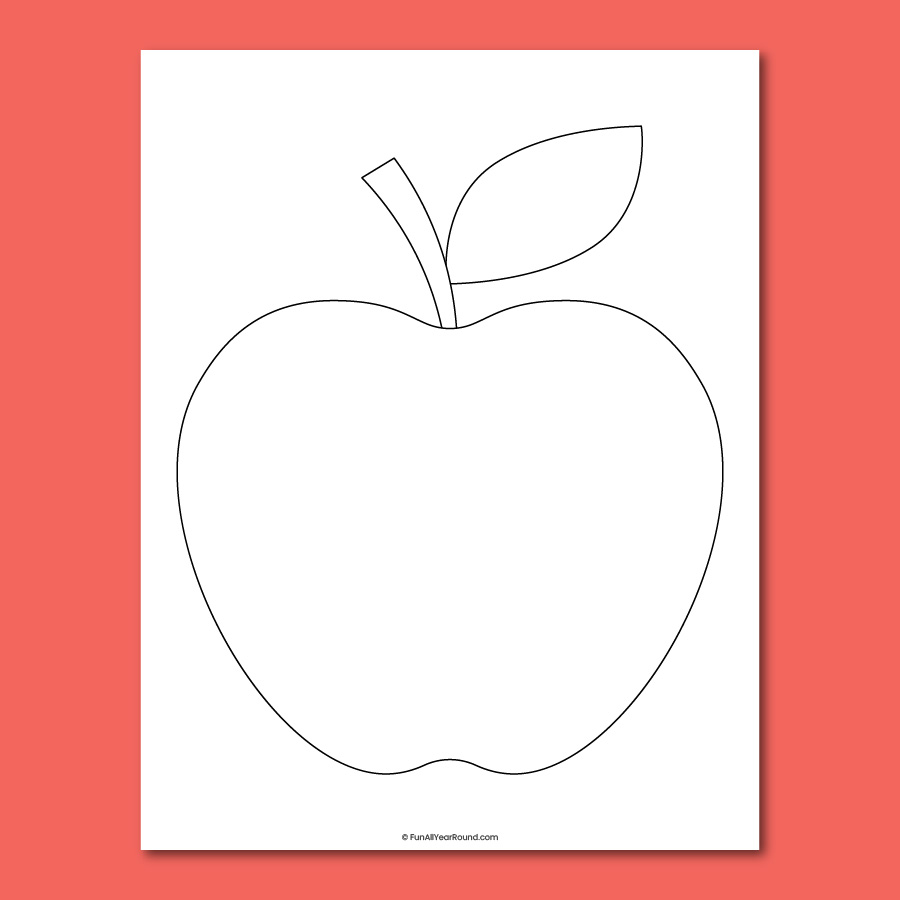 printable apple template