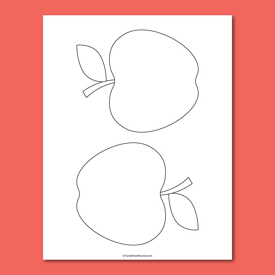 printable apple template