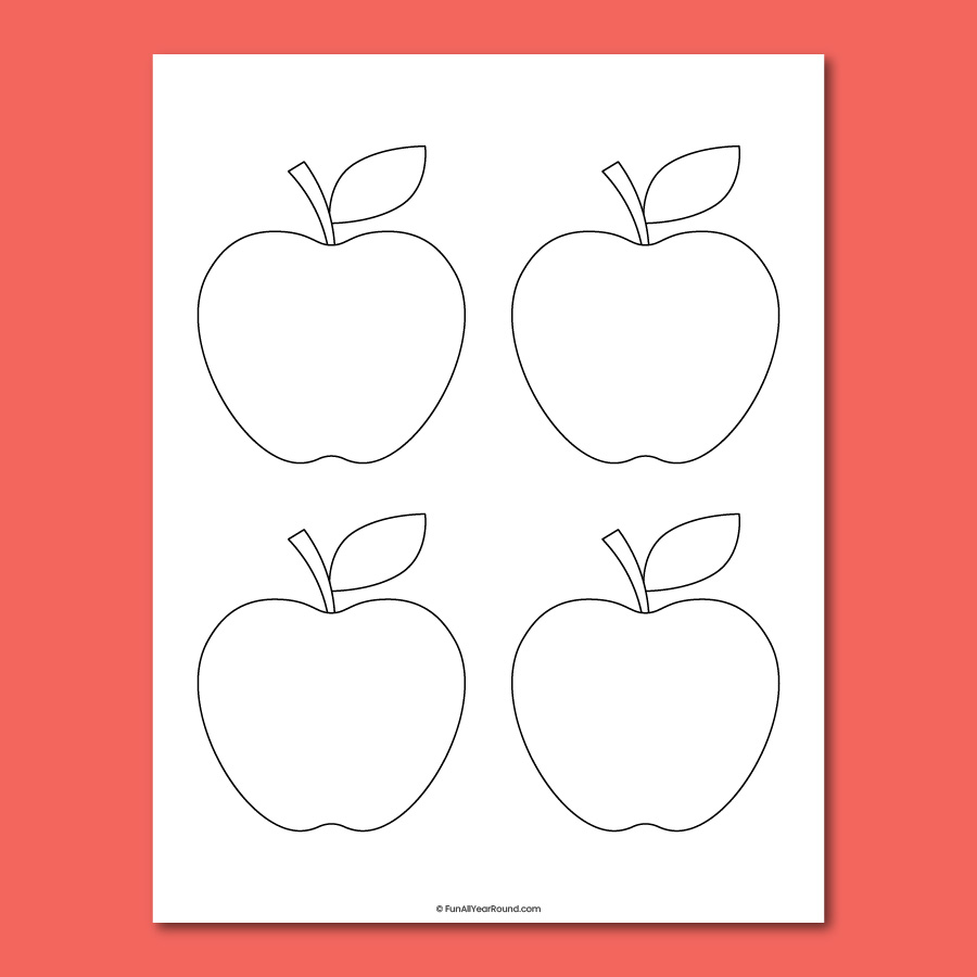 printable apple template