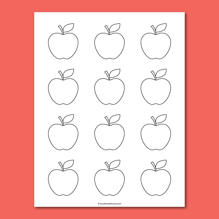 printable apple template