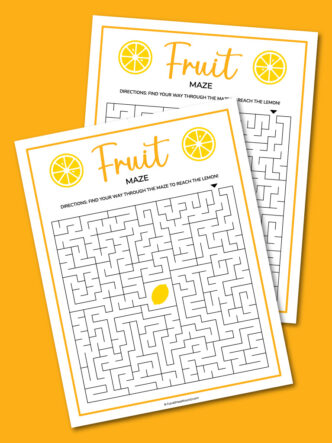 printable fruit maze