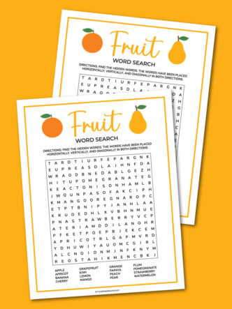 Fruit word search