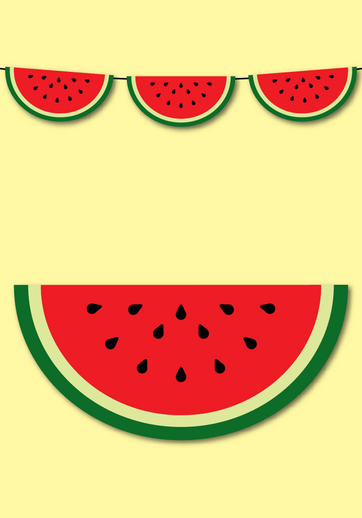 printable watermelon garland