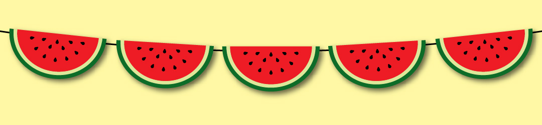 printable watermelon garland