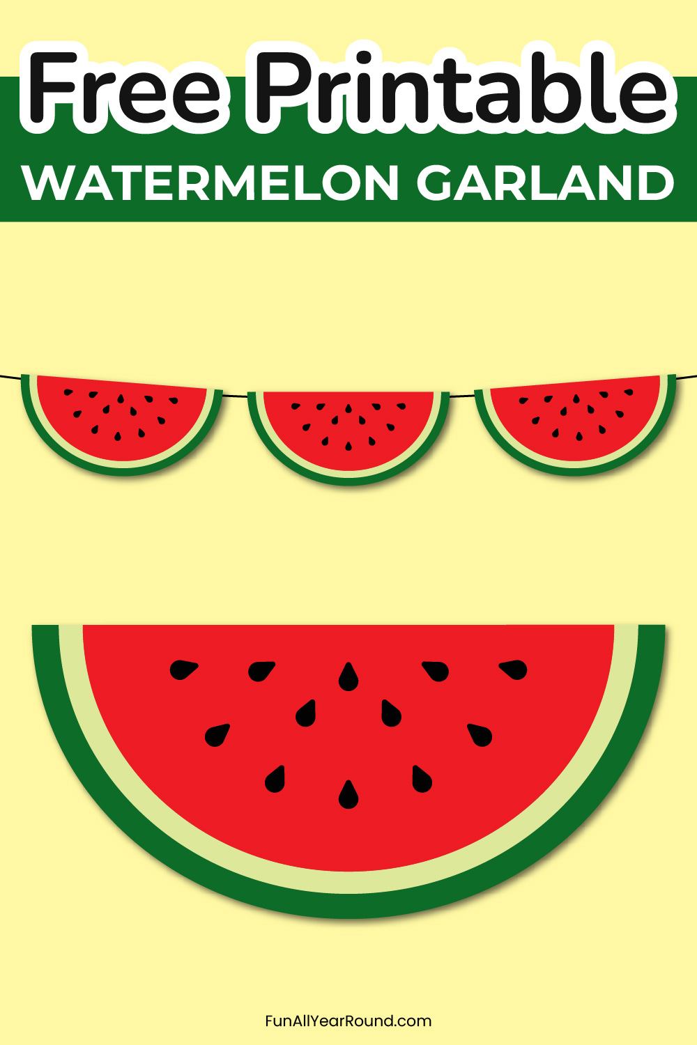 printable watermelon garland