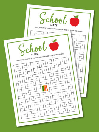 printable school maze