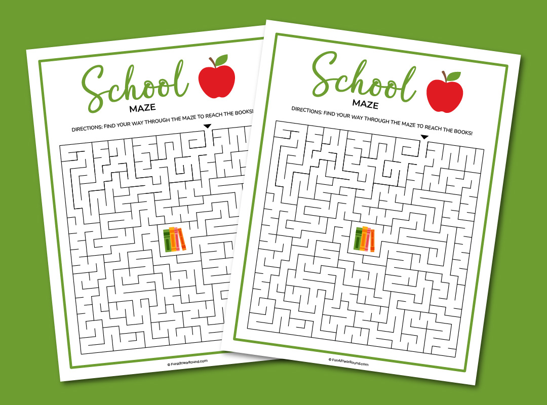 printable school maze