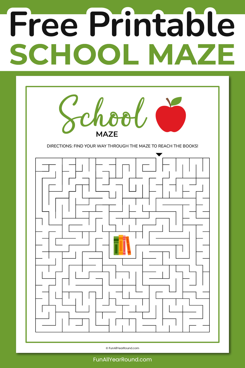 printable school maze