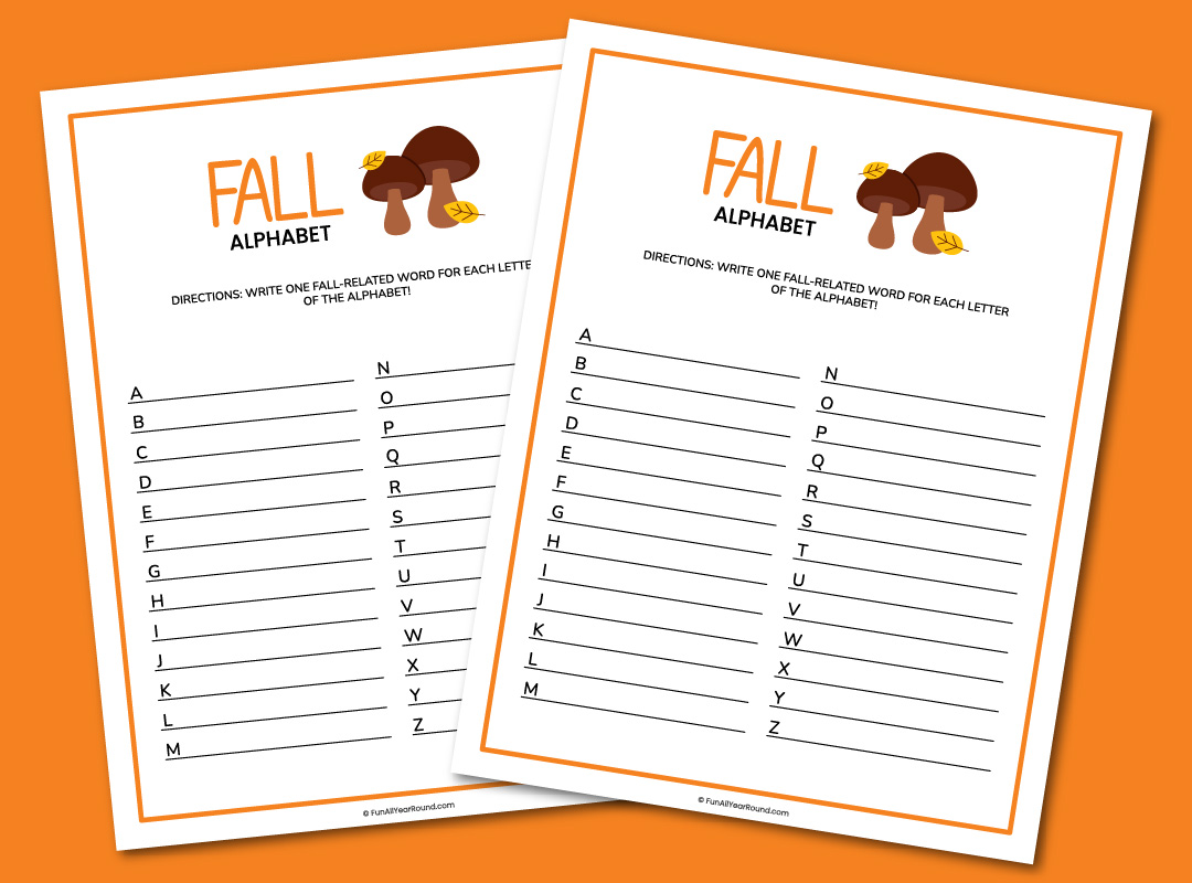 printable fall alphabet game