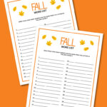 Fall word list game