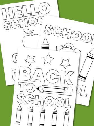 Back to school coloring pages