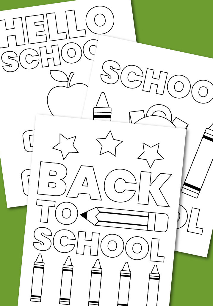 Back to school coloring pages