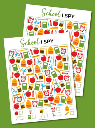 Printable school I spy