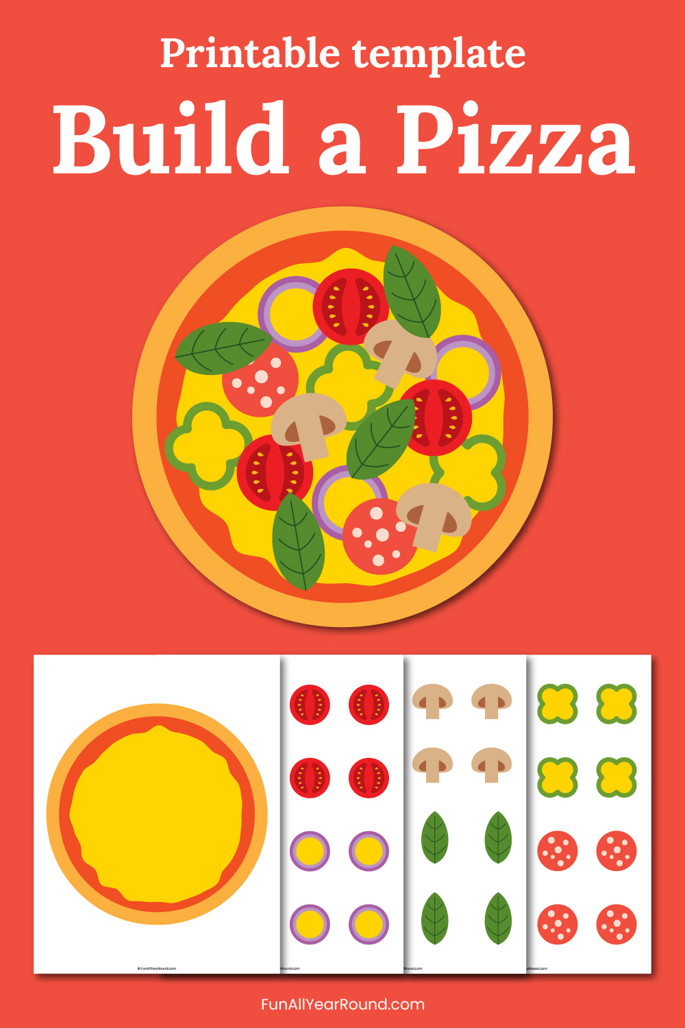 Printable build a pizza craft