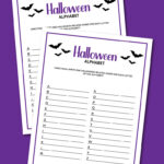 printable Halloween alphabet game