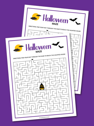 printable Halloween maze