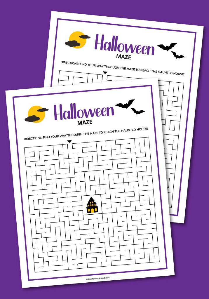 printable Halloween maze