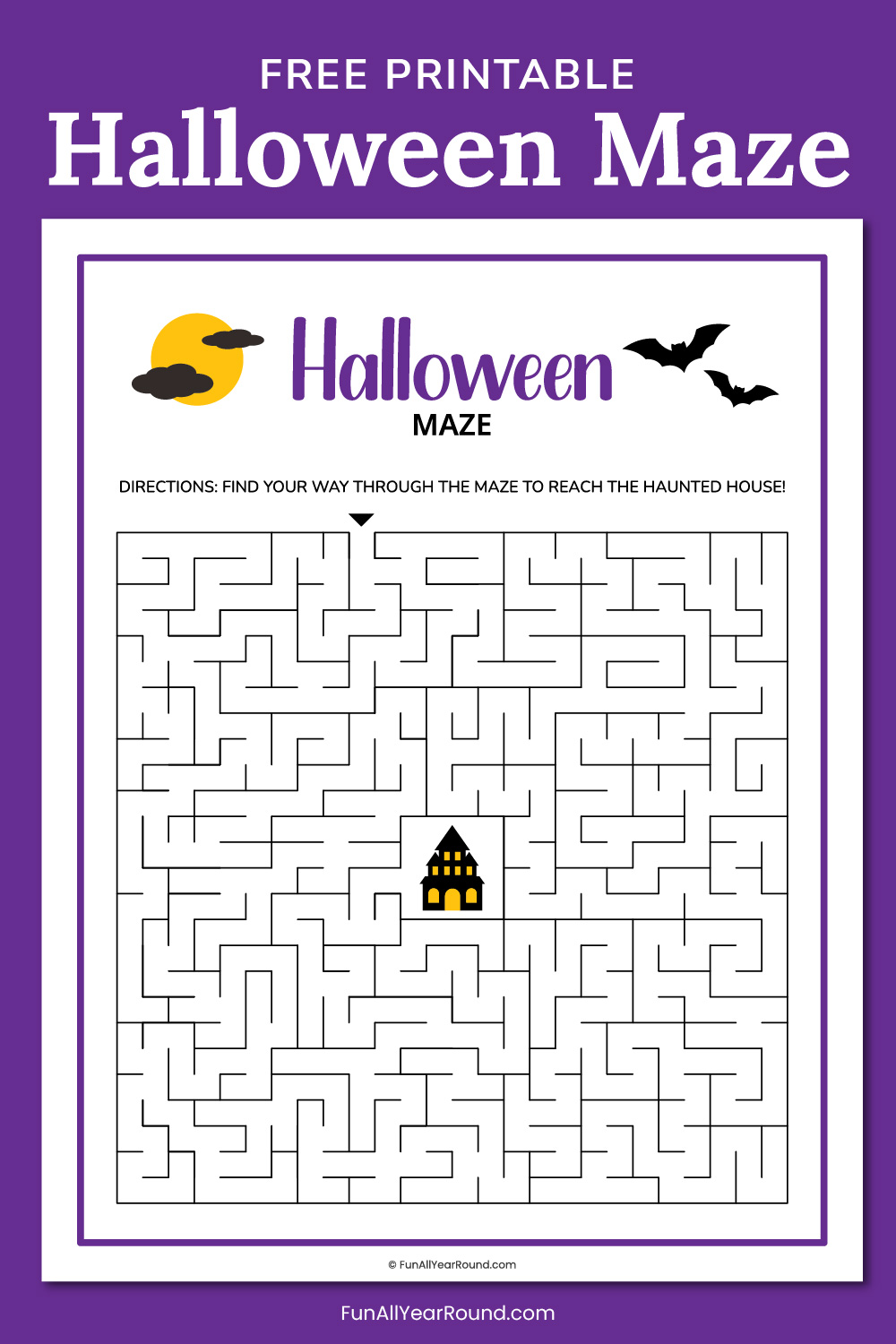 printable Halloween maze