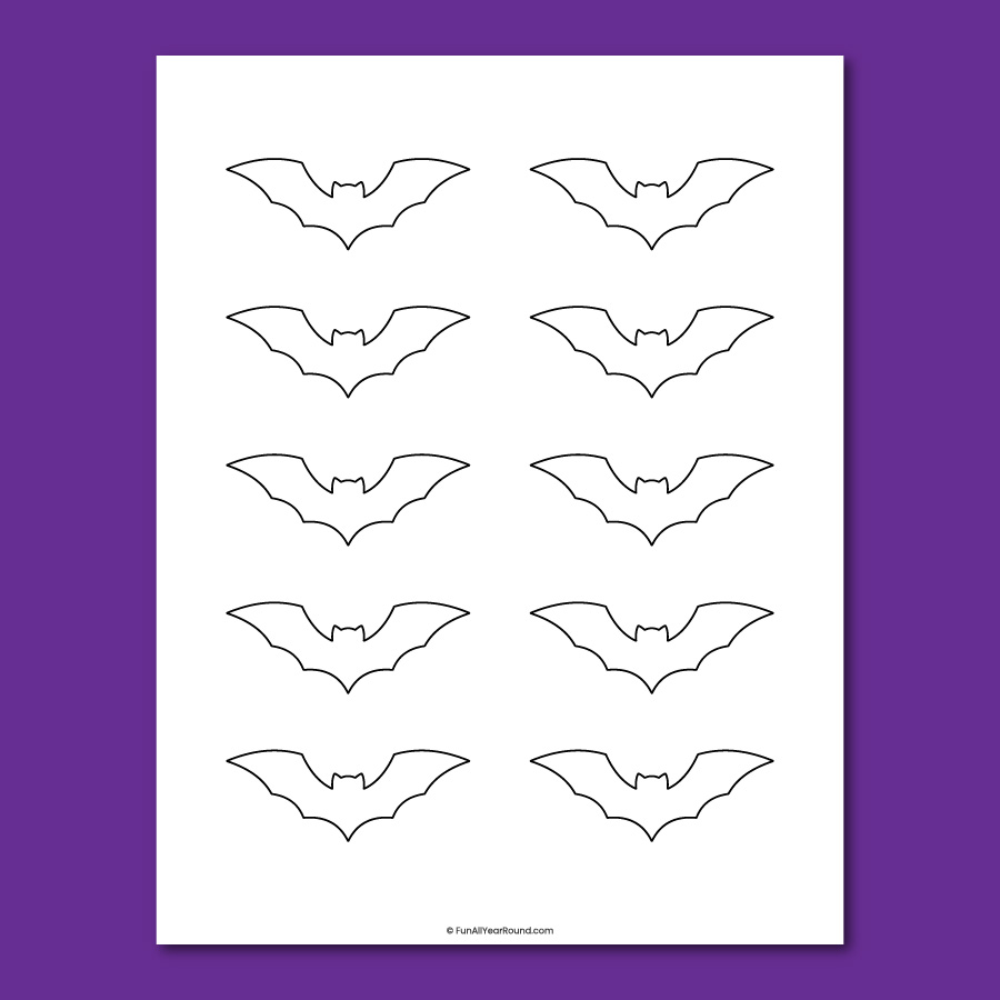 printable bat template