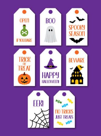 Printable Halloween gift tags