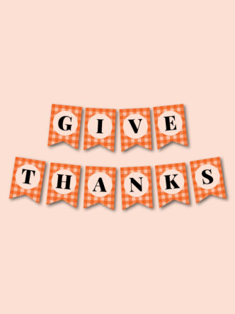 Give Thanks printable banner