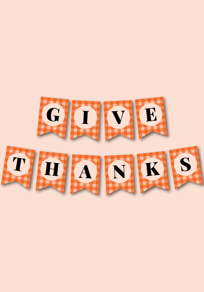 Give Thanks printable banner