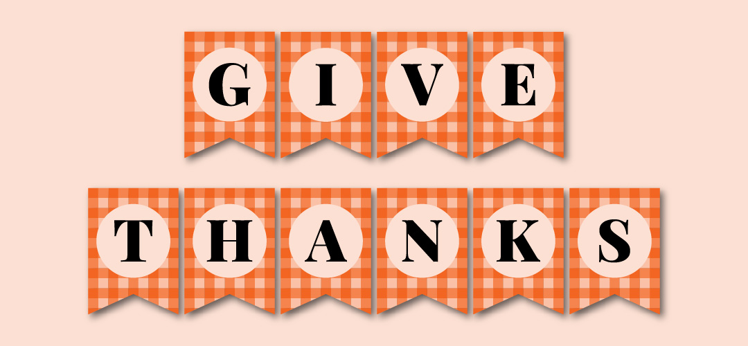 Give Thanks printable banner