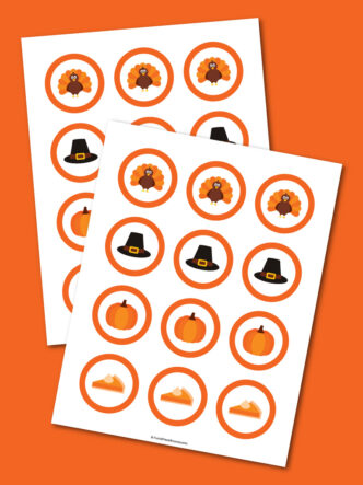 printable Thanksgiving cupcake toppers