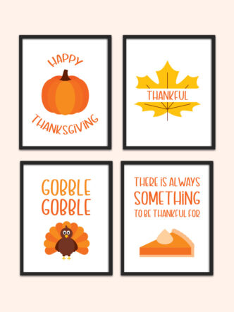 printable Thanksgiving wall art