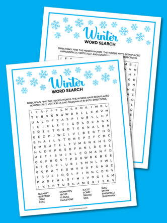 printable winter word search