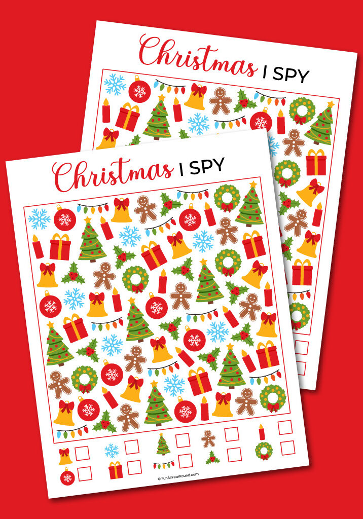 printable Christmas I spy