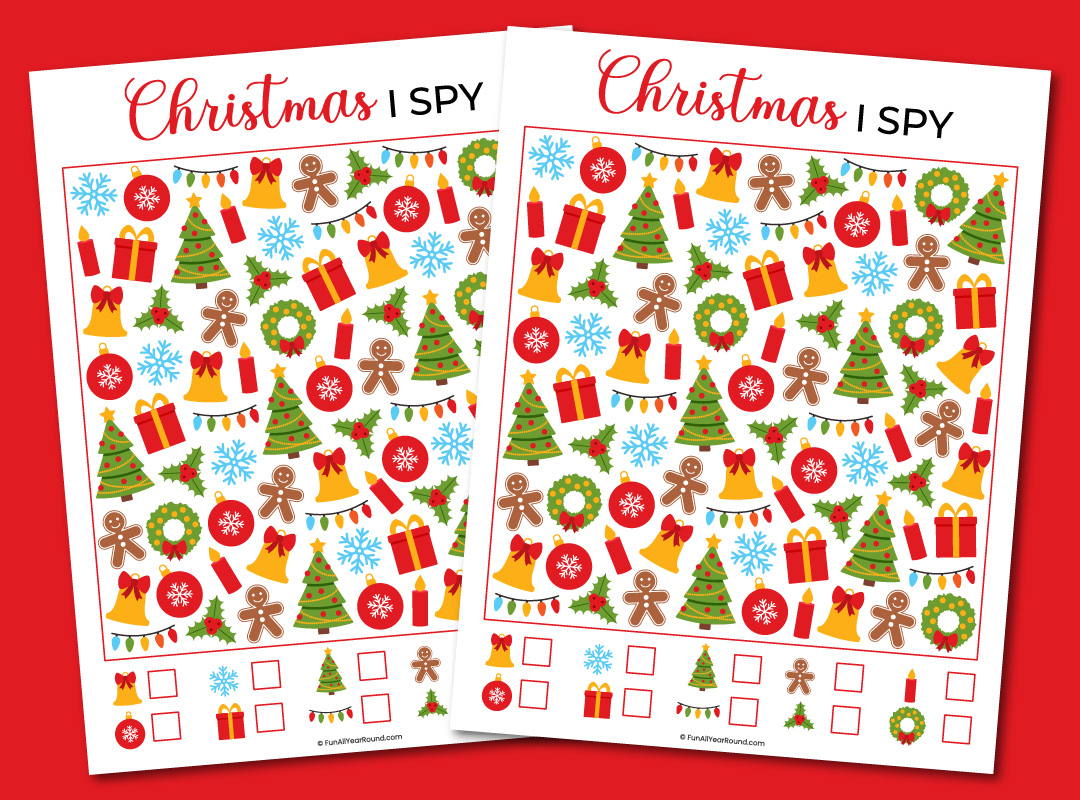 printable Christmas I spy