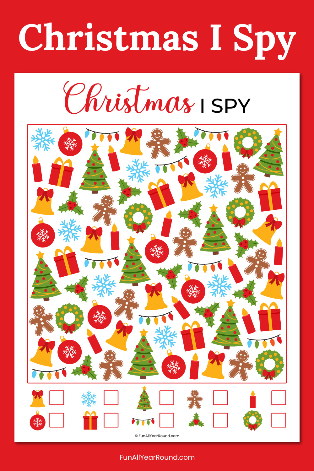 printable Christmas I spy