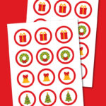 printable Christmas cupcake toppers