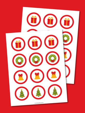 printable Christmas cupcake toppers