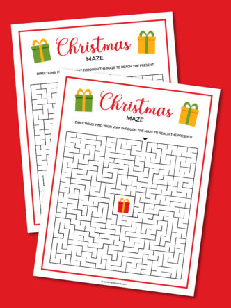 printable Christmas maze