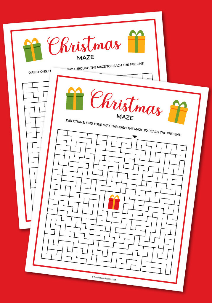 printable Christmas maze