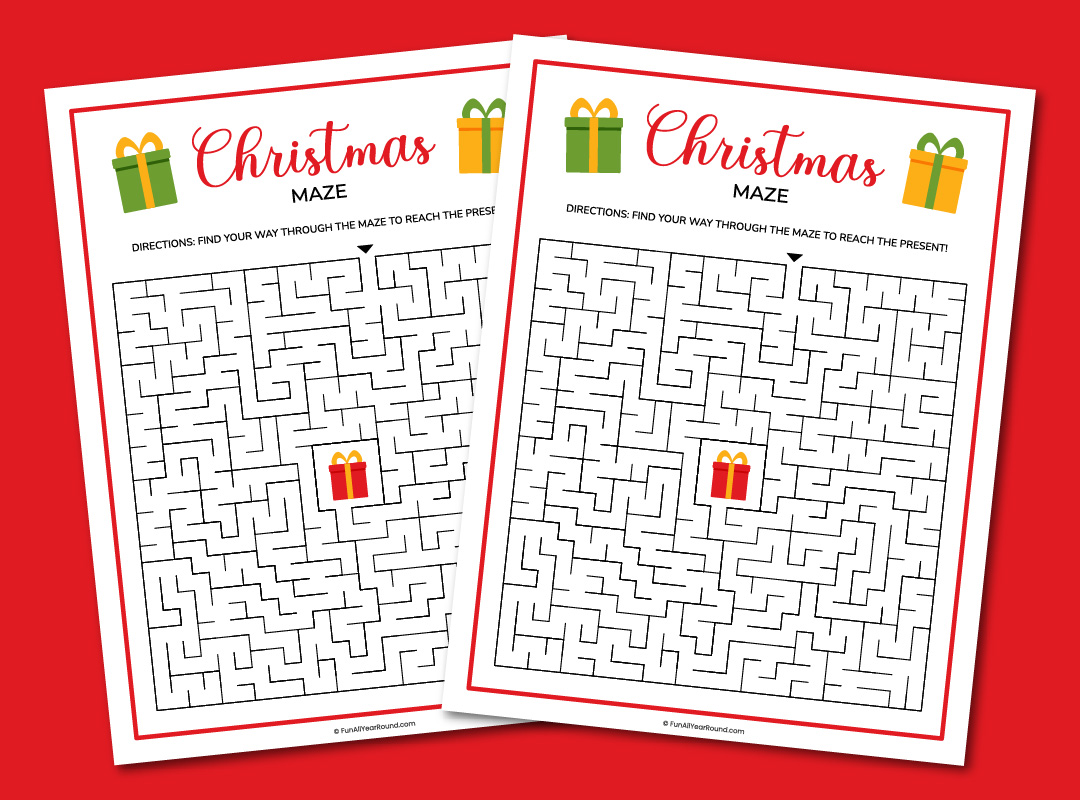 printable Christmas maze