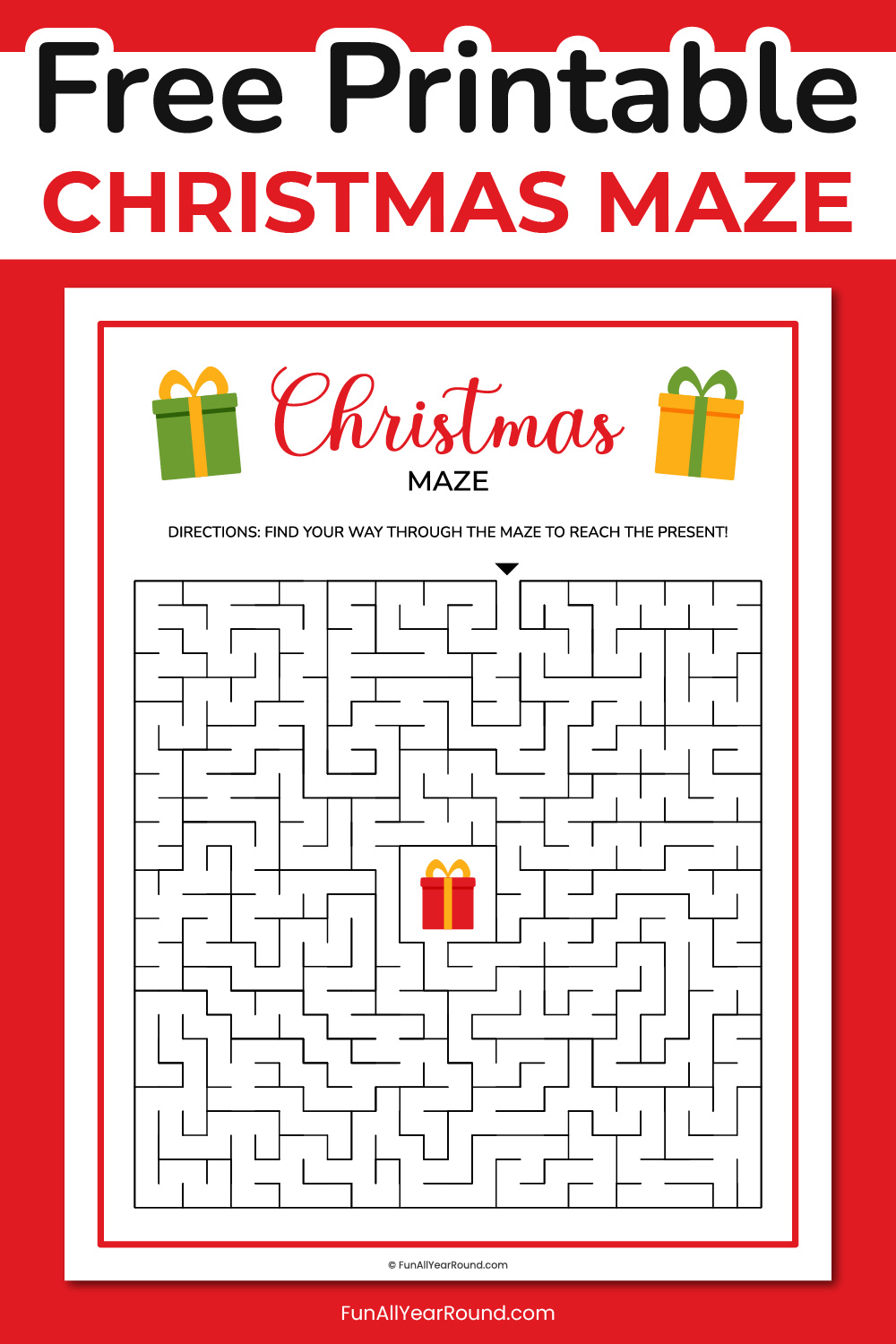 printable Christmas maze