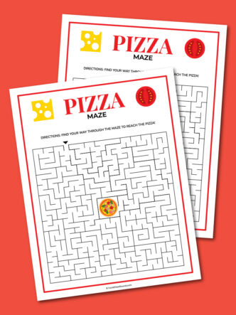 printable pizza maze