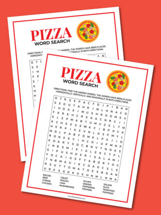 printable pizza word search