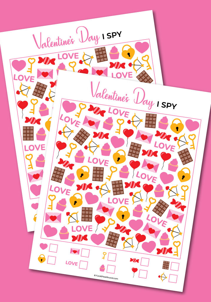 printable Valentine's Day I spy