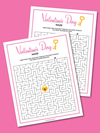 printable Valentine's Day maze