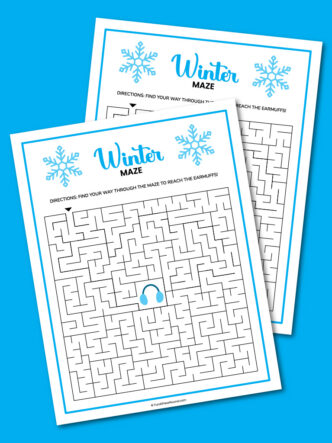 printable winter maze