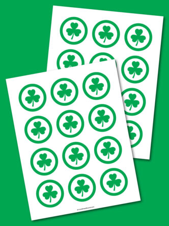 printable shamrock cupcake toppers